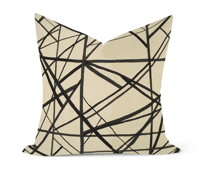 LEE JOFA MODERN | Kelly Wearstler Channels - Ebony/Ivory Black