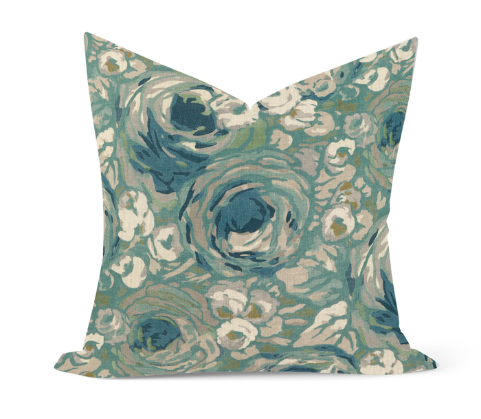 LEE JOFA MODERN Orchard Print - Aqua/Stone Teal