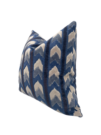 Upcycled Navy Sienna Fabric and Rodeo Home Chevron Pillows- A Pair