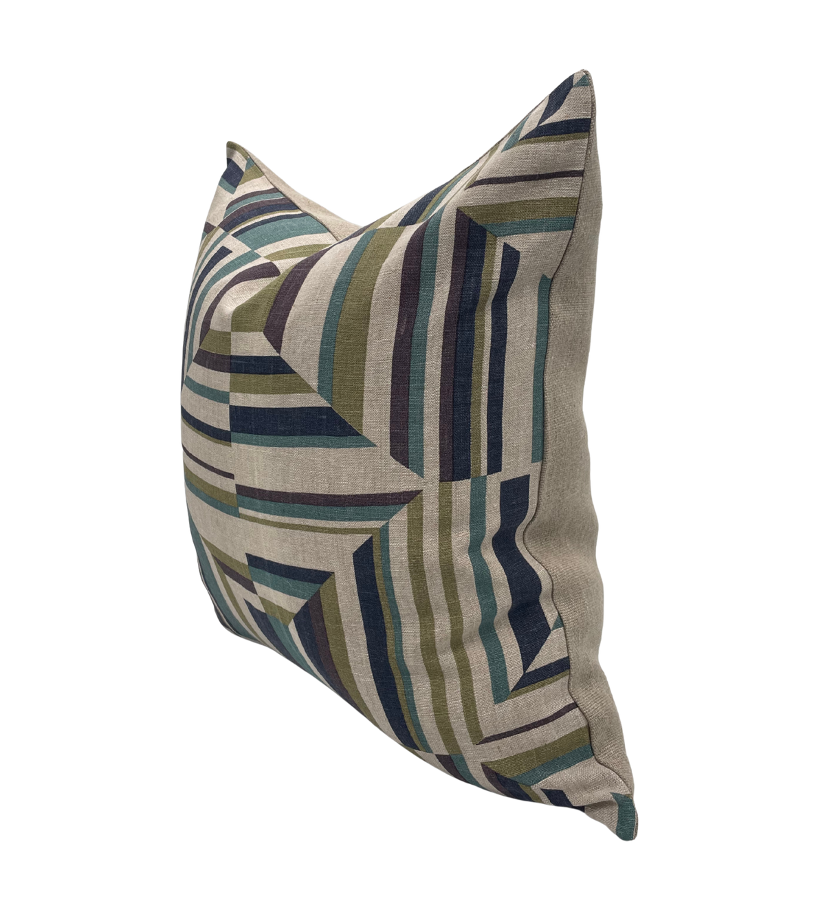 Upcycled Anna French Cubism Plum Pillows- A Pair