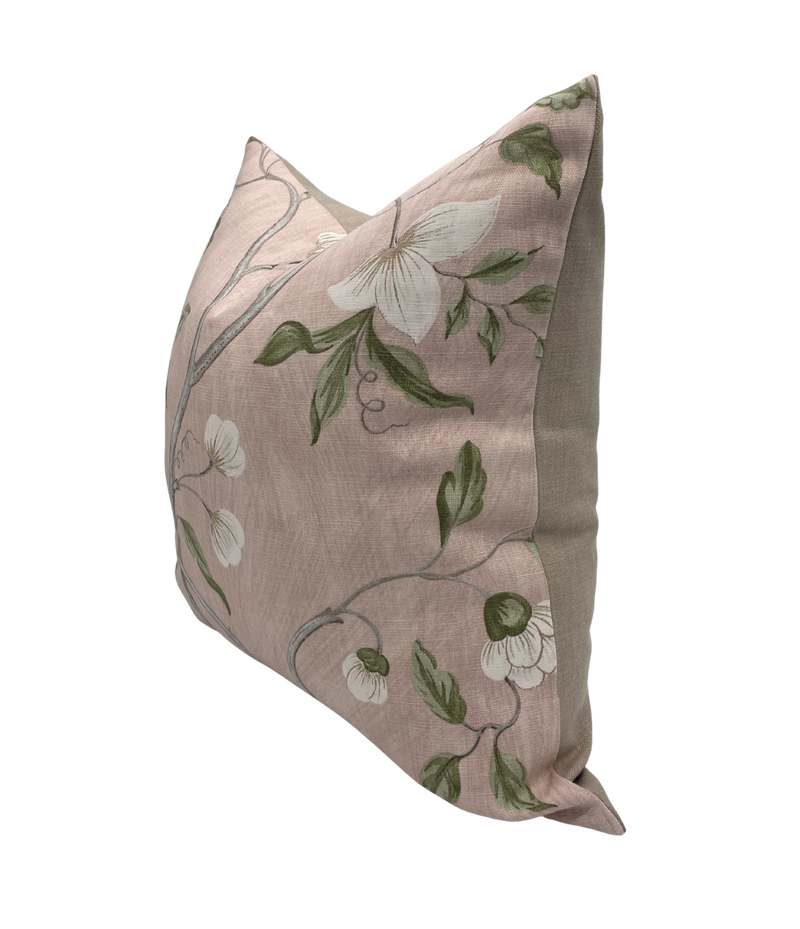 Upcycled Colefax & Fowler Snow Tree Pillows- A Pair