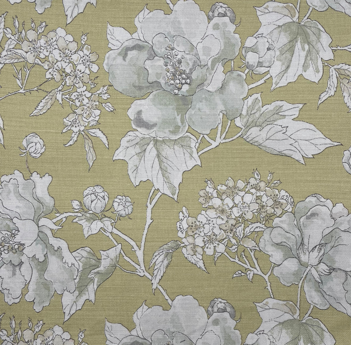 Upcycled Anna French Wild Floral Citron Pillows- A Pair