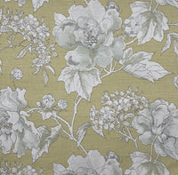 Upcycled Anna French Wild Floral Citron Pillows- A Pair
