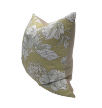 Upcycled Anna French Wild Floral Citron Pillows- A Pair